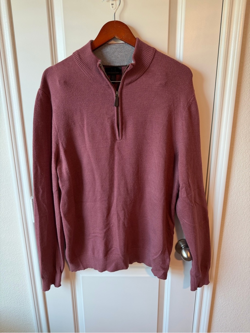 ⚡️Magaschoni Men's Half-Zip Sweater - Dusty Rose